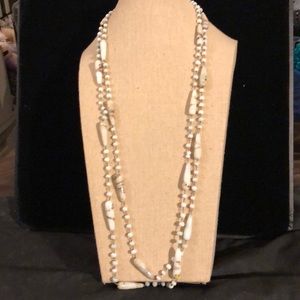 Painted glass necklace